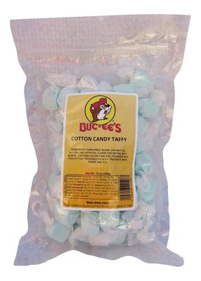 Buc-ee&#39;s Taffy Candy - Chewy, Fruity Salt Water Taffy Individually Wrapped Candy - Big Bag of Candy Mix for Piatas, Easter Basket Stuffers Kids&#39; Treats (Cotton Candy, 12 oz)
