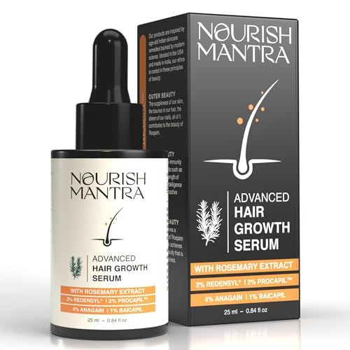 Nourish Mantra - Advanced Hair Growth Serum For Women Men Made With Redensyl, Anagain, Procapil Rice Water Prevents Hair Fall Thinning Promotes Hair Regrowth 25 ml