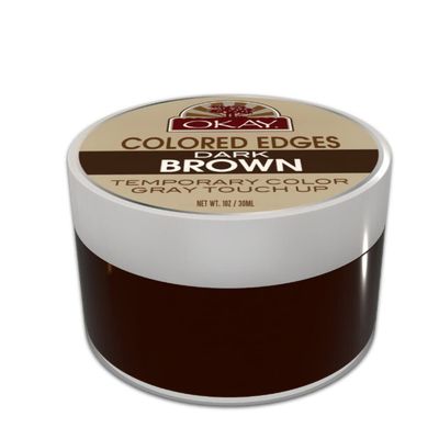 OKAY Colored Edges, Dark Brown, 1 Ounce
