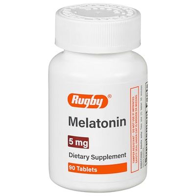 Rugby Melatonin 5mg Tablets - Dietary Supplement - 90 Count