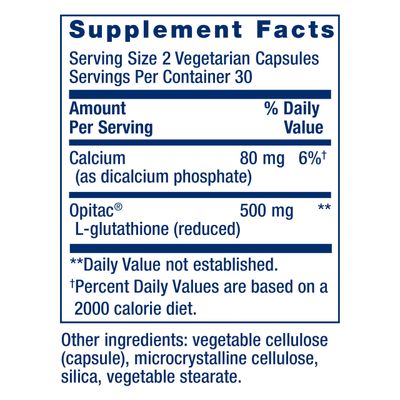 Life Extension Glutathione 500 mg - Glutathione Capsules, Antioxidant Supplement, Oxidative Stress, Active Reduced Form - Gluten-Free, Non-GMO, Vegetarian - 60 Capsules