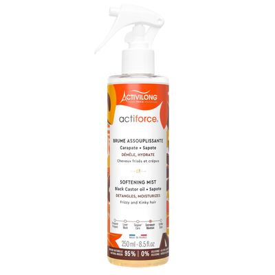 Activilong Actiforce Softening Mist - Detangles and Softens Hair Without Weighing It Down - Infused with Black Castor Oil and Sapote - Hydrate, Nourish, and Revitalize Your Hair with Ease - 250 ml.