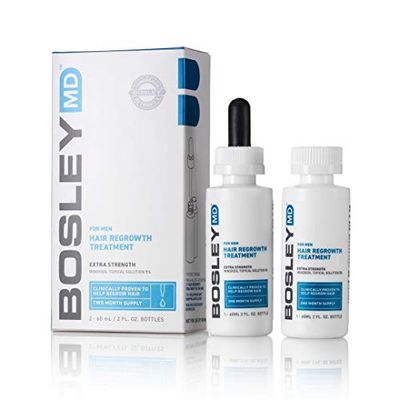 BosleyMD Professional Strength Men&#39;s Hair Re-growth Treatment, 5 Minoxidil Topical Solution, 2 Fl Oz (Pack of 2)