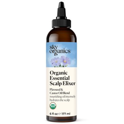 Sky Organics Organic Essential Scalp Elixir for Hair USDA Certified Organic to Hydrate, Soothe Nourish Scalp, 6 fl. Oz