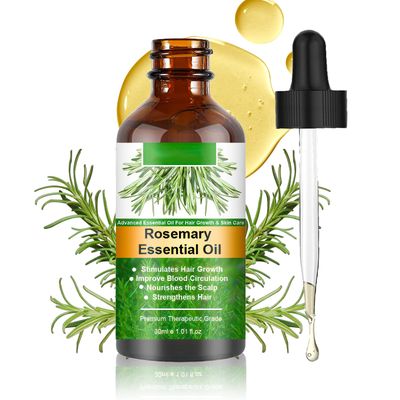 Rosemary Oil for Hair - 100 Pure Organic Rosemary Oil for Eyebrow and Eyelash, Nourishes The Scalp, Improves Blood Circulation