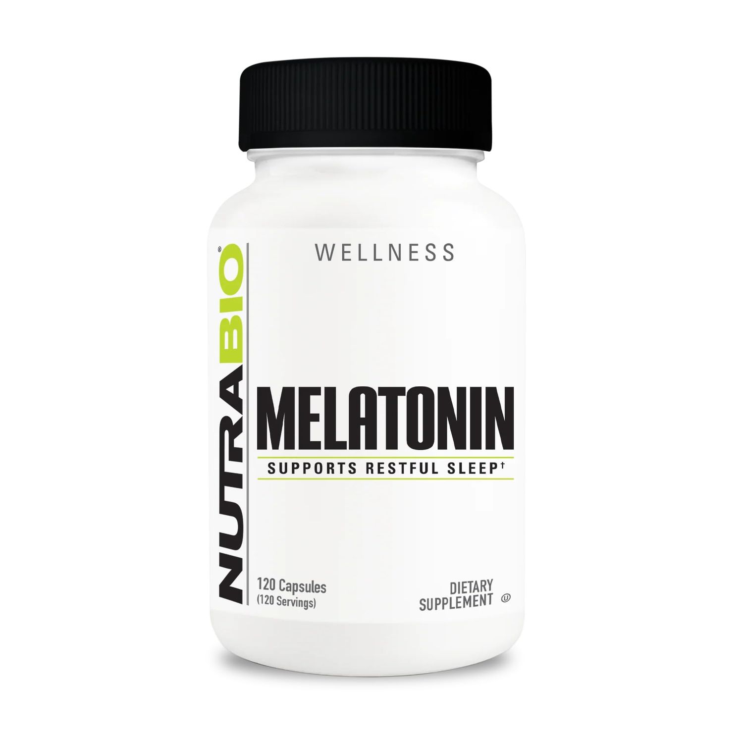 NutraBio Melatonin- Melatonin Sleep Aid- 3mg Tablets- 120 Capsules