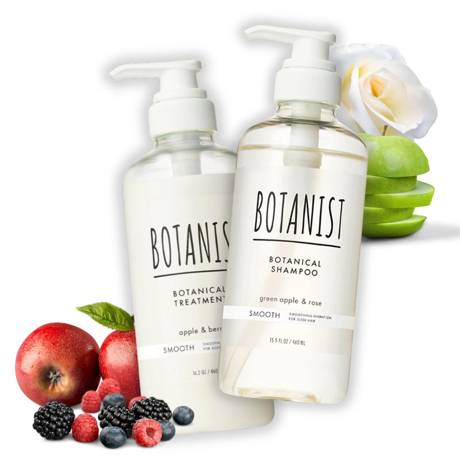 BOTANIST Organic Shampoo and Conditioner Set for Frizzy, Damaged Dry Hair Women Men, Natural Clarifying Shampoo with Lemongrass Berry Seed Extract from Japan, Silicone Sulfate Free, 31.7 Fl Oz