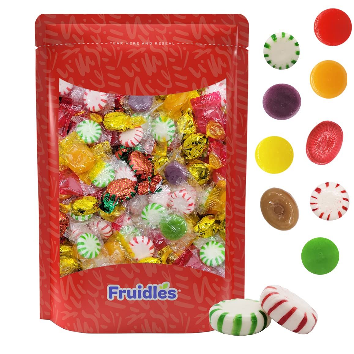 Fruidles Deluxe Mix Discs Button, Hard Candy, Individually Wrapped (Half-Pound)