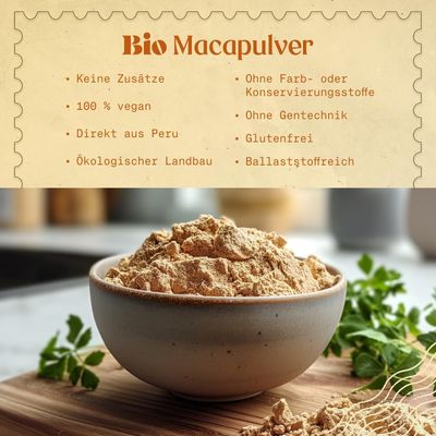 NaturaleBio Maca Powder Organic 8 oz. Peruvian, Natural and Pure, from Organic Maca Root. Vegetarian and Vegan Friendly - Gelatinized. Gelatinized for Enhanced Bioavailability. Ideal for Smoothie.