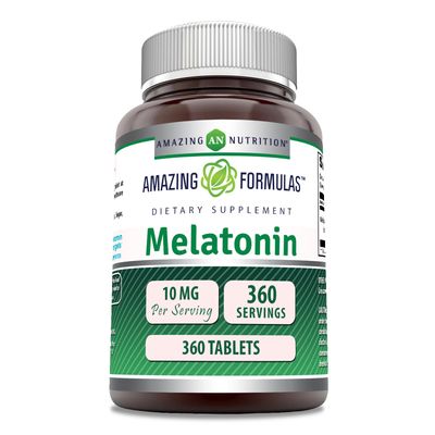 Amazing Formulas Melatonin Supplement 10 Mg per Serving 360 Tablets Non-GMO Gluten-Free Made in USA