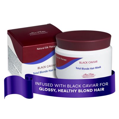 Black Caviar Blonde Hair Mask - Intensive Moisturizing Treatment for blonde, bleached, or Color Treated Hair - Special Antistatic Formula,SLSSalt Free 500ML