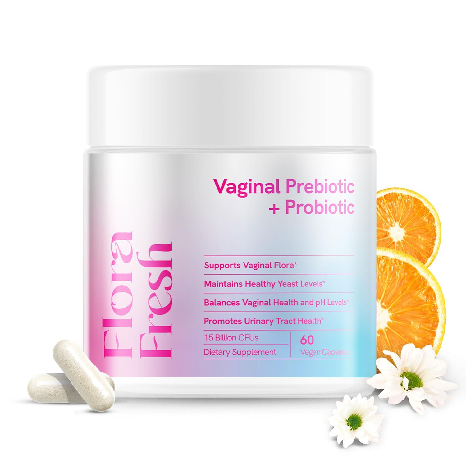 Vaginal Probiotics for Women Vaginigal Health, Prebiotic Probiotic, 15 Billion CFUs, 60 Capsules - Clinically Tested for UTI Prevention, pH Balance Vaginal Flora Wellness