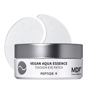 MDP PEPTIDE 9 VEGAN AQUA ESSENCE TENSION EYE PATCH, Niacinamide, eye mask 3.38 oz1.6gx60ea,Hyaluronic Acid, Wrinkle Care, Under Eye Mask, Puffy Eyes, Hydrating Treatment