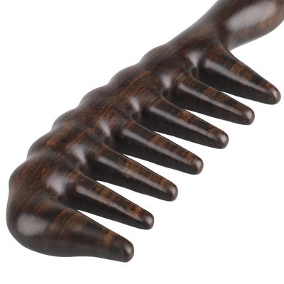 Onedor Handmade 100 Natural Black Sandalwood Hair Combs - Anti-Static Sandalwood Scent Natural Hair Detangler Wooden Comb (Thickening Comb)