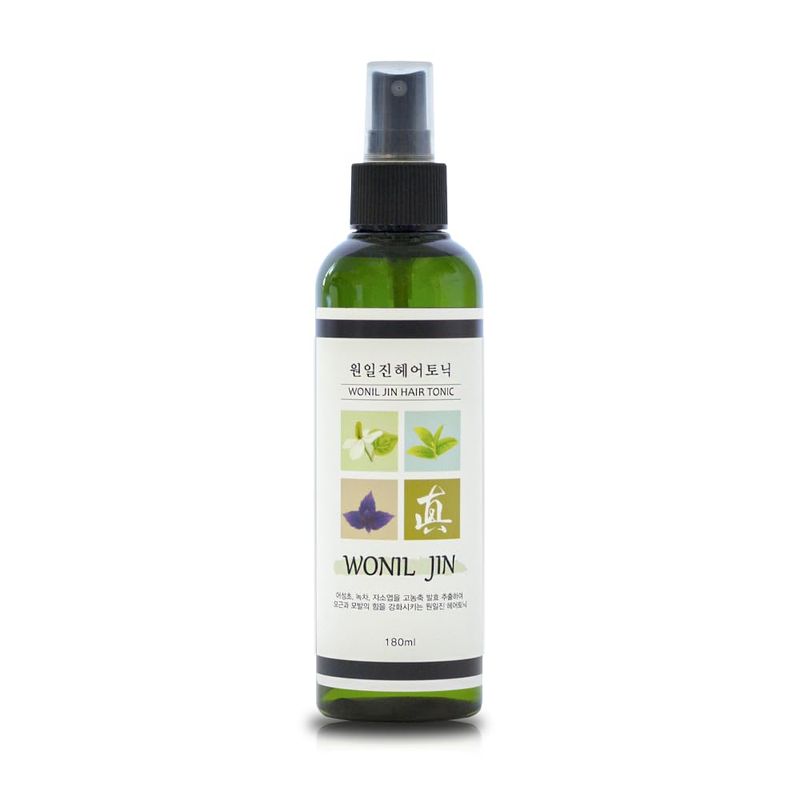 Wonil Jin Hair Tonic, Scalp treatment tonic, Traditional Korean herbal cooling spray, rosemary oil, green tea extract