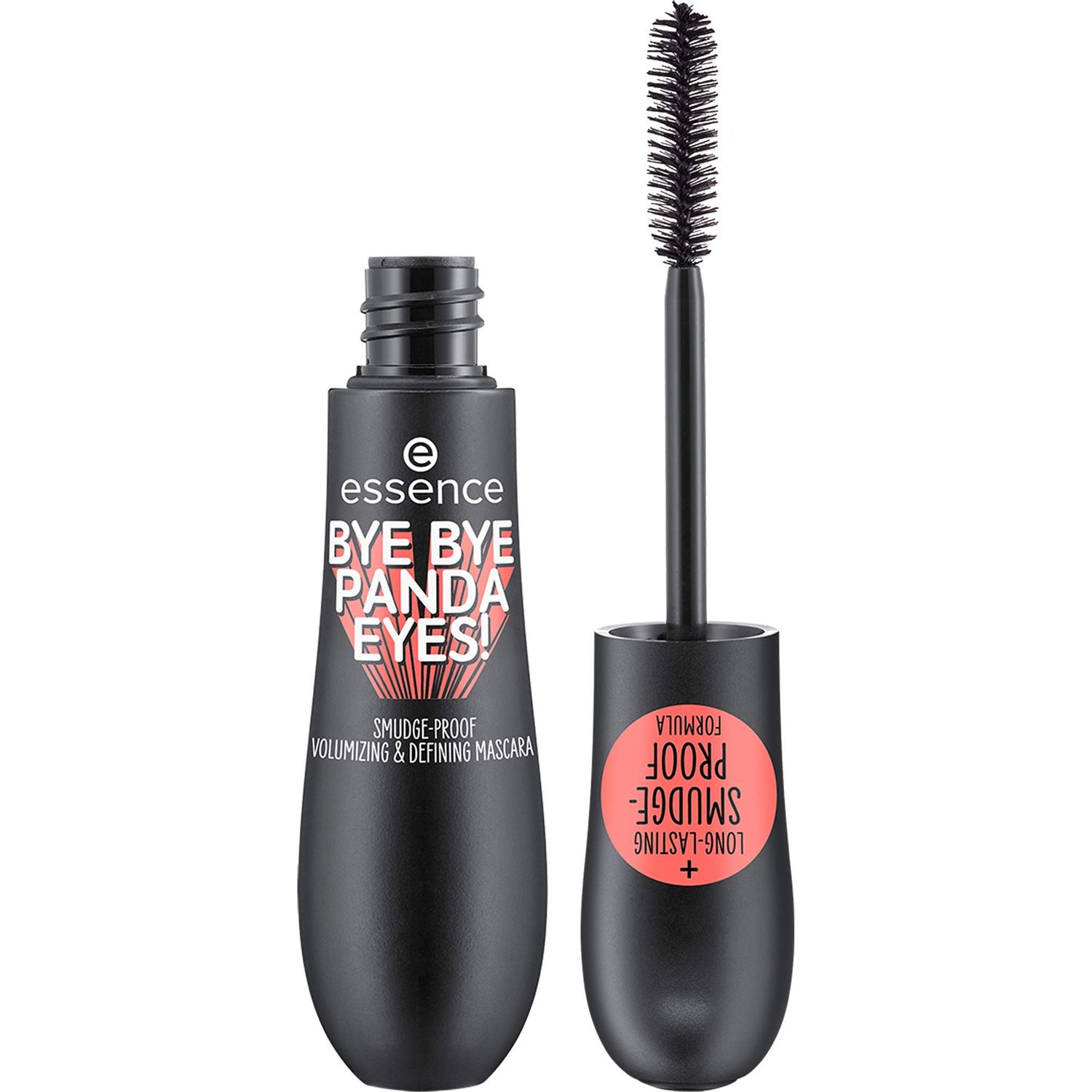 essence Bye Bye Panda Eyes Tubing Mascara Smudge-proof, Volumizing Definition Vegan, Cruelty Free, Free From Parabens Oils (Pack of 1)