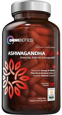 Organic Ashwagandha Supplement - 1300mg Ashwagandha KSM 66 Root Extract with Extra Strength Formula for Cortisol Balance, Mood Support, Stress Relief, and Sleep. Non-GMO - 120 Organic Vegan Capsules
