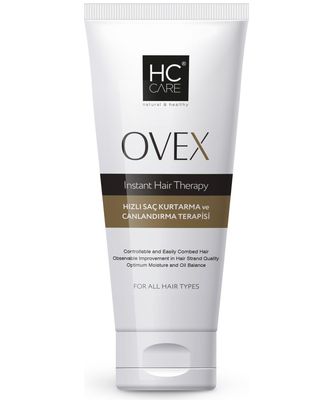 HC Care OVEX Fast Hair Recovery and Revitalization Cream 6.76 fl oz. - Instant Moisture Therapy for All Hair Types - Silky, Shiny and Smooth Hair for Frizzy, Damaged Hair