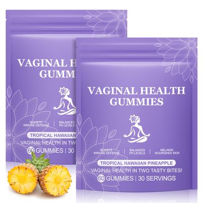 120 Count Vital Natural Vaginal Probiotics Source Feminine Gummies, PH Balance for Women, Improve Immune, Hawaiian Pineapple Flavor, Vegan Low Sugar, Premium Balance Gummies