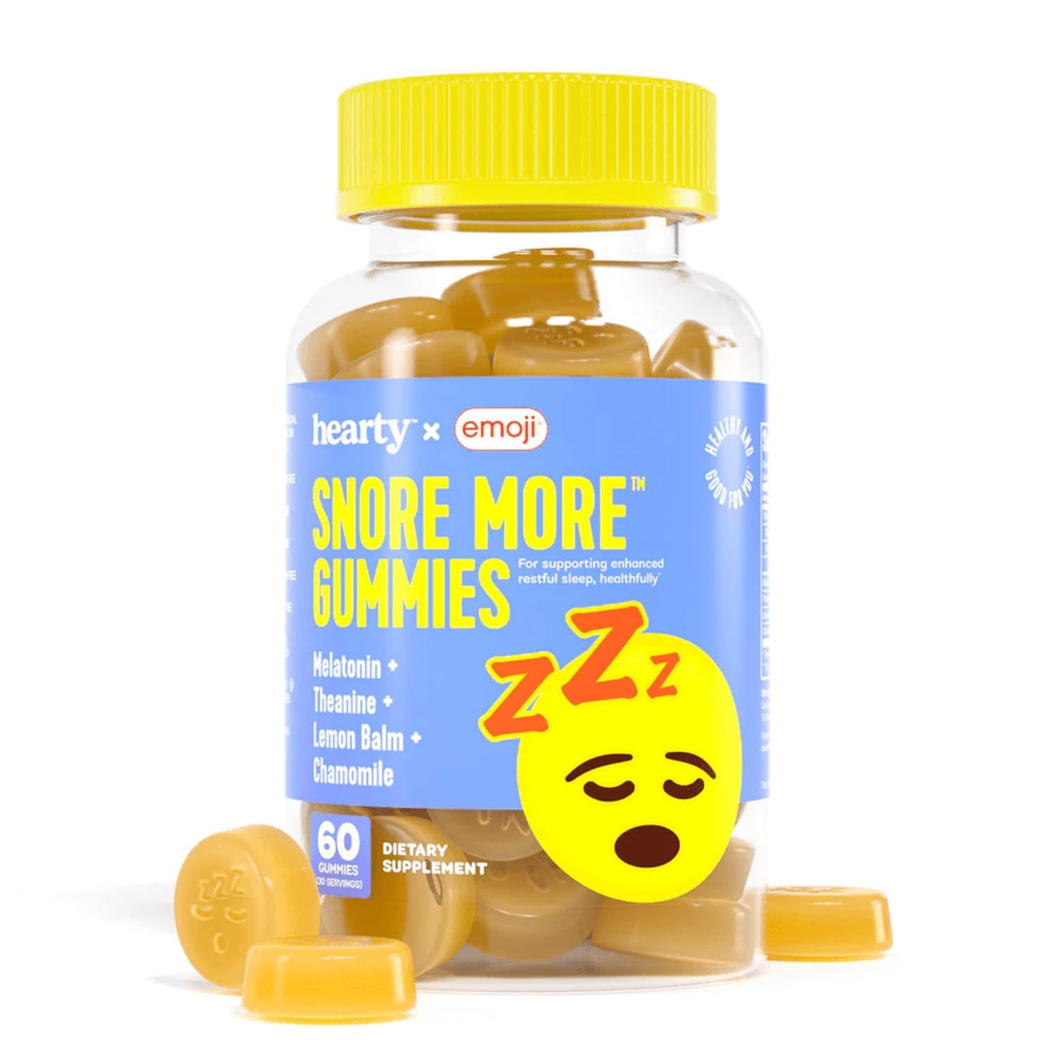 HEARTY Sleep Gummies for Kids Adults, Children Melatonin Gummies with L-Theanine Chamomile for Sleeping, Natural Sleep Supplement, Melatonin 1 mg Chewable Gummy for Kid 4 Adult, 60 Count