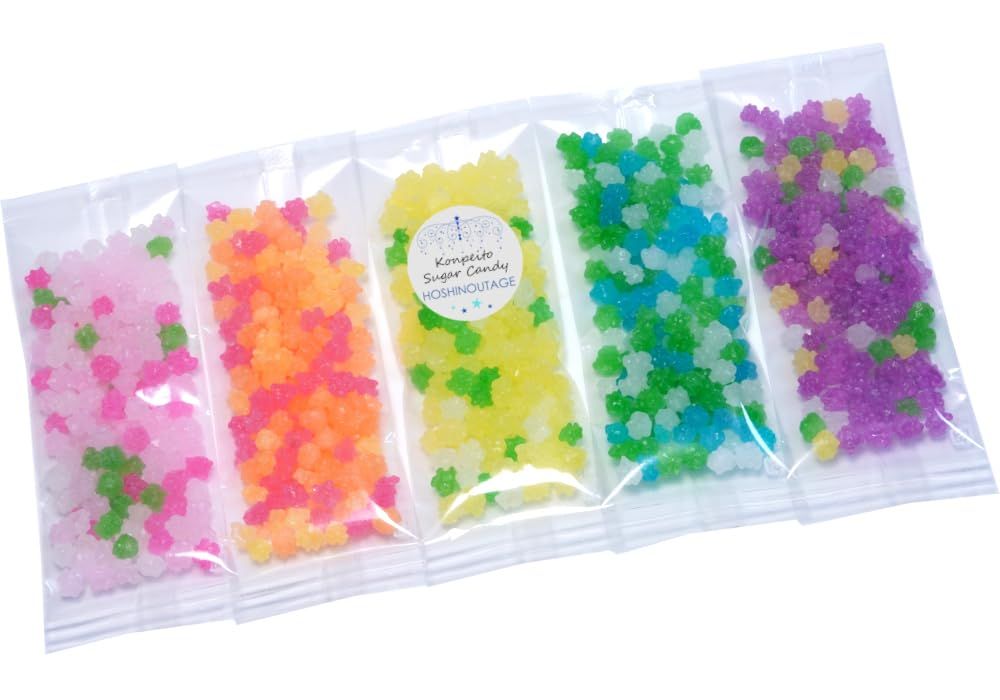 HOSHINOUTAGE Konpeito Star Sugar Candy Japanese Sweets Assorted 5 types