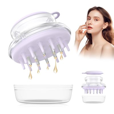 Hair Oil Applicator Brush, Scalp Oil Applicator Hair Growth Oil Comb 8 Massage Balls Hair Oil Applicator for Scalp Hair Oiling Applicator Scalp Brush Hair Massager for Treatment Essential Oil