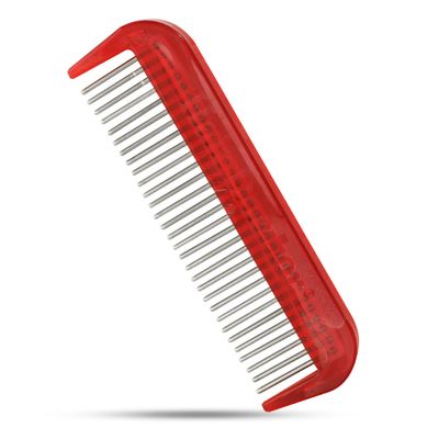 Hair Doctor 4&quot; Mini Comb with Silky Smooth Rotating Teeth Reduces Hair Breakage and Hair Loss (4&quot; Red)
