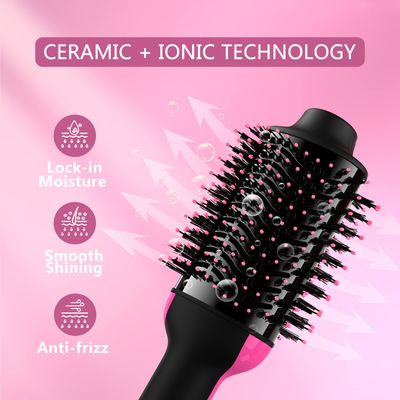 Aopant Hair Dryer Brush Blow Dryer in One, 4 in 1 Styling Tools Blow Dryer with Ceramic Oval Barrel, Hair Dryer and Styler Volumizer, Hot Air Straightener Brush for All Hair Types