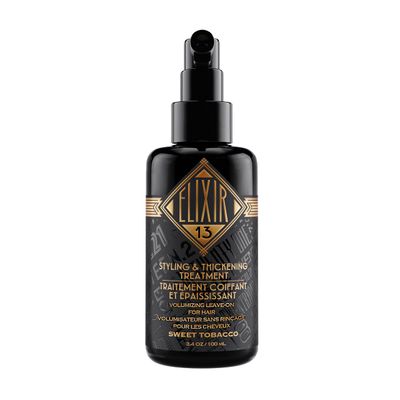 18.21 Man Made Elixir 13 Men&#39;s Styling and Thickening Treatment for Hair, Original Sweet Tobacco Volumizing Leave-on, 3.4oz