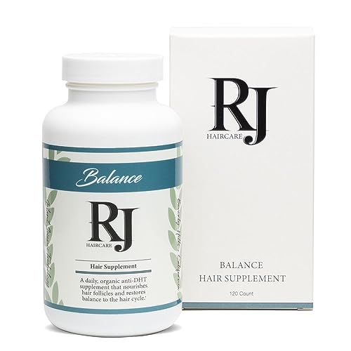 RJ Haircare Balance Supplement, Anti-DHT Formula Hair Loss High Potency Biotin, Niacin, Saw Palmetto, L-Arginine, Pumpkin Seed Oil, Ginko Biloba Extract Trichologist Approved
