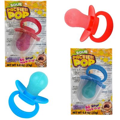 Fruidles Flix Sour Pacifier Pop, Sucker Candy, Fruit Flavor Candies, Individually Wrapped Sucker (Pack of 2)