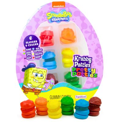 SpongeBob Krabby Patty Gummies, Assorted Rainbow Pretty Patties, Candy Gift, 1.9 Ounces
