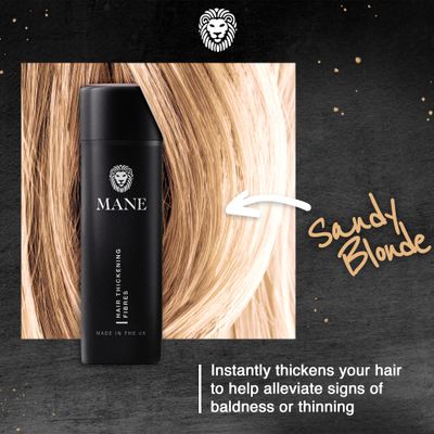 Mane Hair Building Fibers for Women Men, for Fine Thinning Hair, Thicker Fuller Looking Hairstyle, Conceal Bald Spots - Sandy Blond