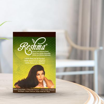 Reshma Beauty Classic Henna Hair Color 100 Natural, For Soft Shiny Hair, Henna Hair Color, Gray Coverage, Ayurveda Hair Product, 5.29 oz, Pack of 1 (Dark Chocolate)