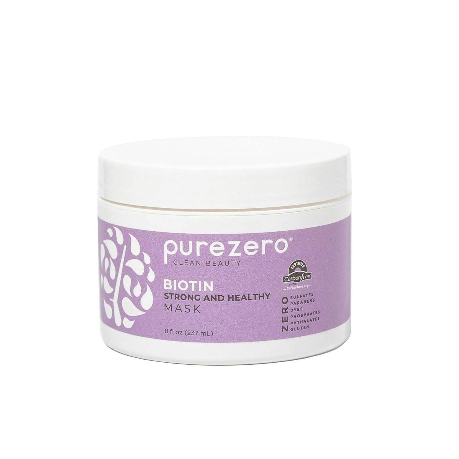 PureZero Biotin Strengthening Hair Mask 8 oz - Nourishing, Moisturizing, Repairing for Stronger, Healthier Hair