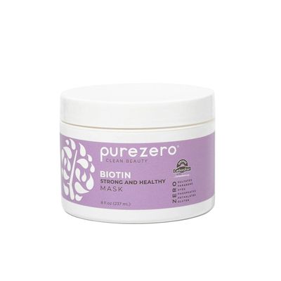 PureZero Biotin Strengthening Hair Mask 8 oz - Nourishing, Moisturizing, Repairing for Stronger, Healthier Hair