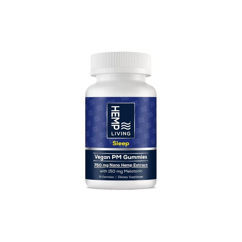 HEMP LIVING Sleep Gummies, Sleep Aid Gummies, Melatonin Supplements for Longer Sleep, Sleeping Pills, Sleeping Support, 150 mg Melatonin, 30 Gummies