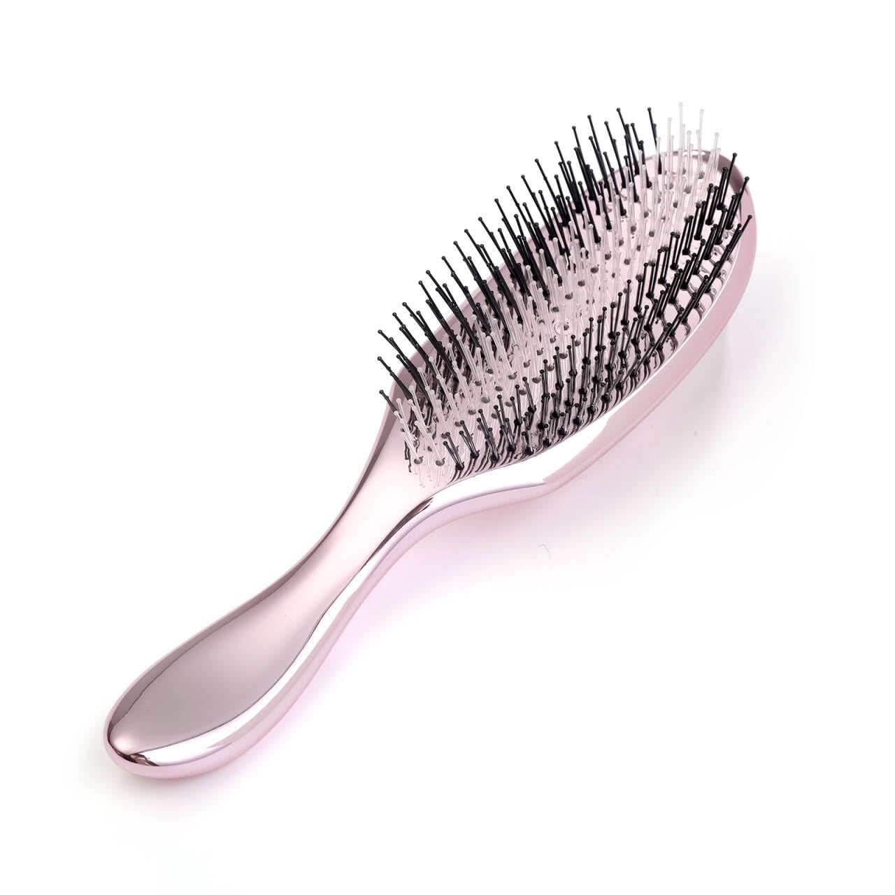 BRUSHZOO Hair Brush, Hair Brushes for Women Curly Wet Dry Hair Ddetangling Without Pull, Chrome Detangler Brush for All Hair Type Detangle Massage