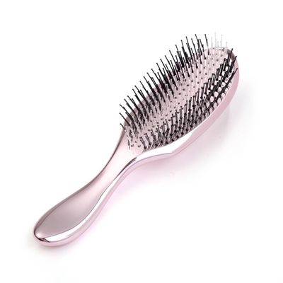 BRUSHZOO Hair Brush, Hair Brushes for Women Curly Wet Dry Hair Ddetangling Without Pull, Chrome Detangler Brush for All Hair Type Detangle Massage