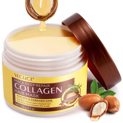 Collagen Deep Conditioning Repair Hair Mask - Hair Nourishing Repair Deep Moisturizing Hydrating Collagen Hair Care for DryDamagedColor-Treated Hair - Natural Nourishing Hair Conditioner