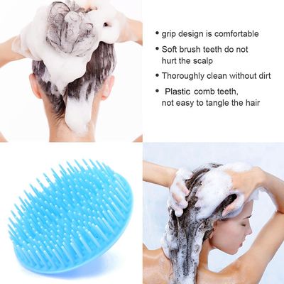 Gouccpu 2 Pack Hair Scalp Massager Shampoo Brush Shower Head Scrubber Cleanser Massage Comb for Hair Growth Ease Dandruff Removal and Head Relaxation for Women and Men or Pets (Blue)
