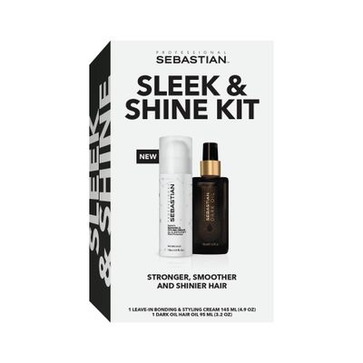 Sebastian Professional Dark Oil Styling Hair Oil No.Breaker Bonding Styling Leave in Cream Kit For Damaged Hair Repair, Smooth Style 95ml, 145ml
