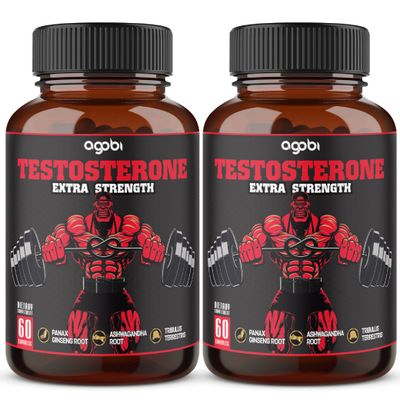 agobi Herbal Test Support for Male Supplement - 2 Packs 60caps - 2 Month Supply