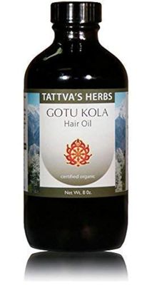 Tattva&#39;s Herbs Gotu Kola Brahmi Hair Oil 8oz - Ayurvedic Scalp Treatment for Hair Growth
