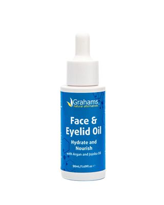 Grahams Natural Face Eyelid Oil - For Very Dry Skin Around Eye Face, Eczema Perioral Dermatitis - Steroid-Free, Hypoallergenic, Non-Comedogenic - 100 Pure - with Argan Jojoba Oil (1.69 Fl Oz)