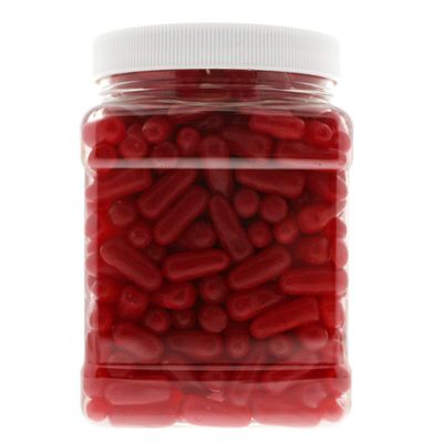 Hot Tamales Bulk 2LB - Original Soft Chewy Cinnamon Candy in 32 FL OZ Gift Ready Reusable Square Jar