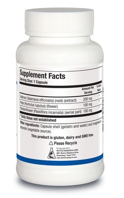 Biotics Research V.H.P. - Valerian, Hops, Passionflower, GABA, Anxiolytic, Relaxation Formula, 90 Capsules