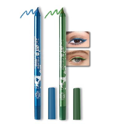 Kaely 2Pcs Sky Blue Green Waterline Pencil Eyeliner, Sharpenable Multi-Use Gel Eyeliner Pencil, Eye Liner Waterproof Smudge proof, Smooth Eye Makeup Liners, delineador de ojos contra el agua, 0708