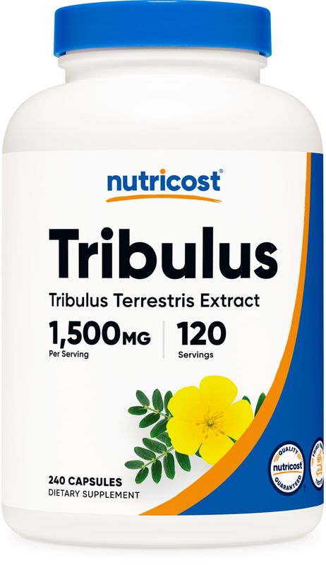Nutricost Tribulus Terrestris Extract 1500mg, 240 Capsules - 45 Saponins, 120 Servings, Non-GMO, Gluten Free