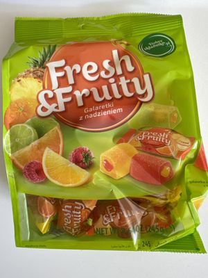 Wawel Fresh Fruity Jellies - Orange, Pineapple, Lemon, Lime Flavors 8.64oz245gram Bag